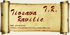 Tiosava Ravilić vizit kartica